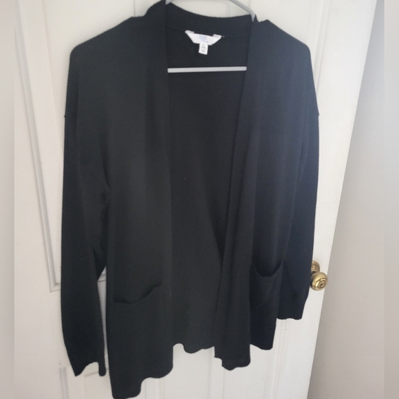 Black Open Front Cardigan - Picture 1 of 3